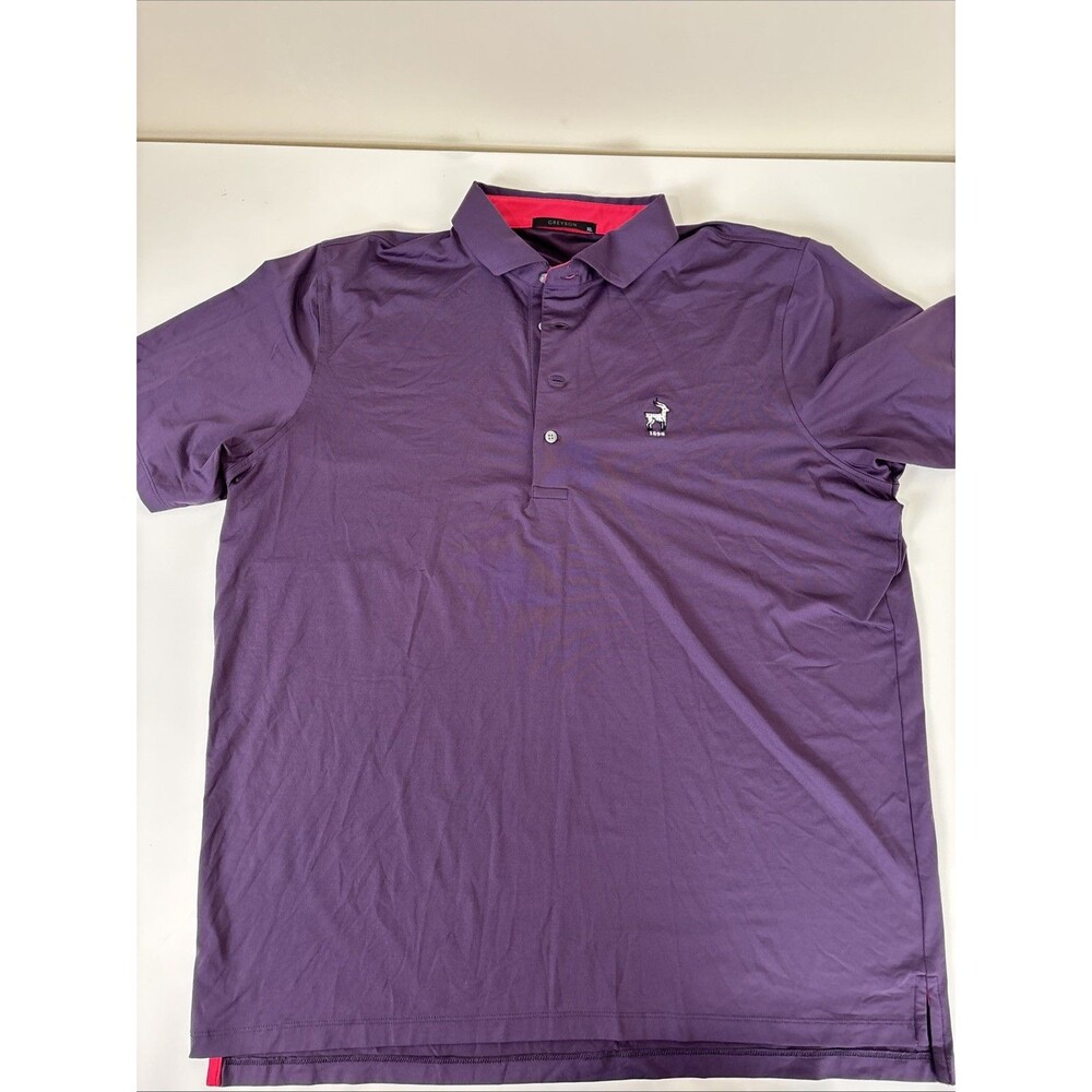 Greyson Golf Polo Short Sleeve Shirt Mens XL Purple Wannamoisett CC